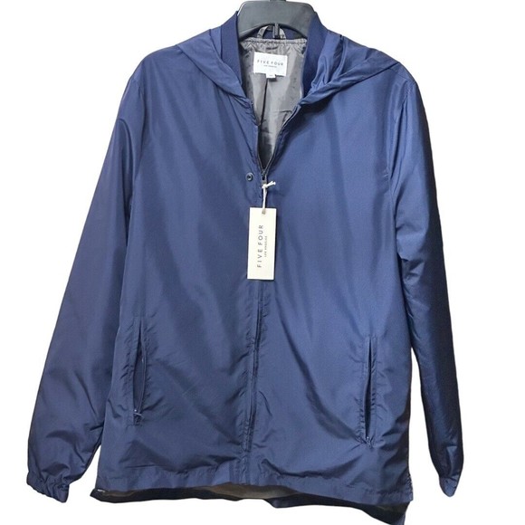 Five Four Other - Five Four Los Angeles Men’s Slater Navy Hooded Windbreaker sz MED NWT